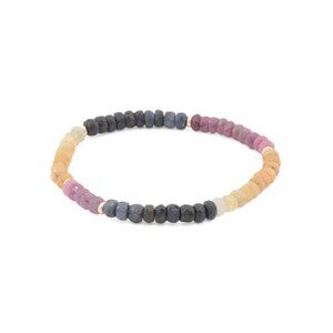 GEORG K  Usa 14kt Gold Multi Sapphire Stretch Bracelet